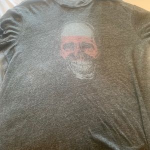 John Varvatos linen skull tee
